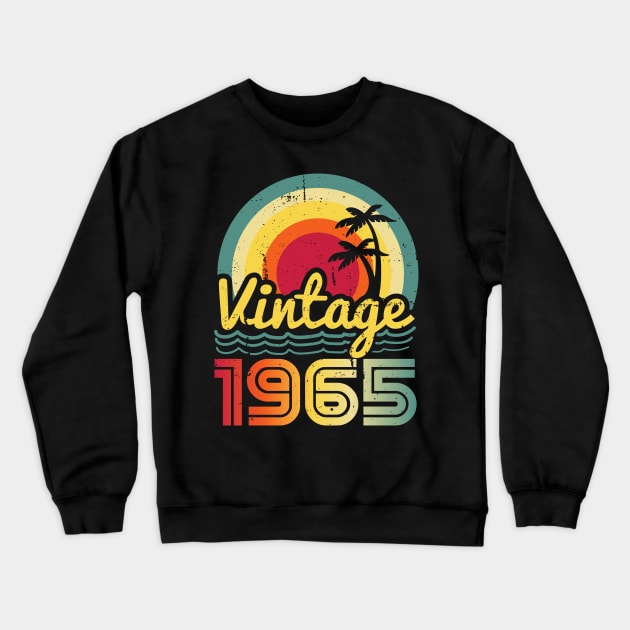 Vintage 1965 Made in 1965 58th birthday 58 years old Gift Crewneck Sweatshirt by Winter Magical Forest